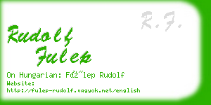 rudolf fulep business card